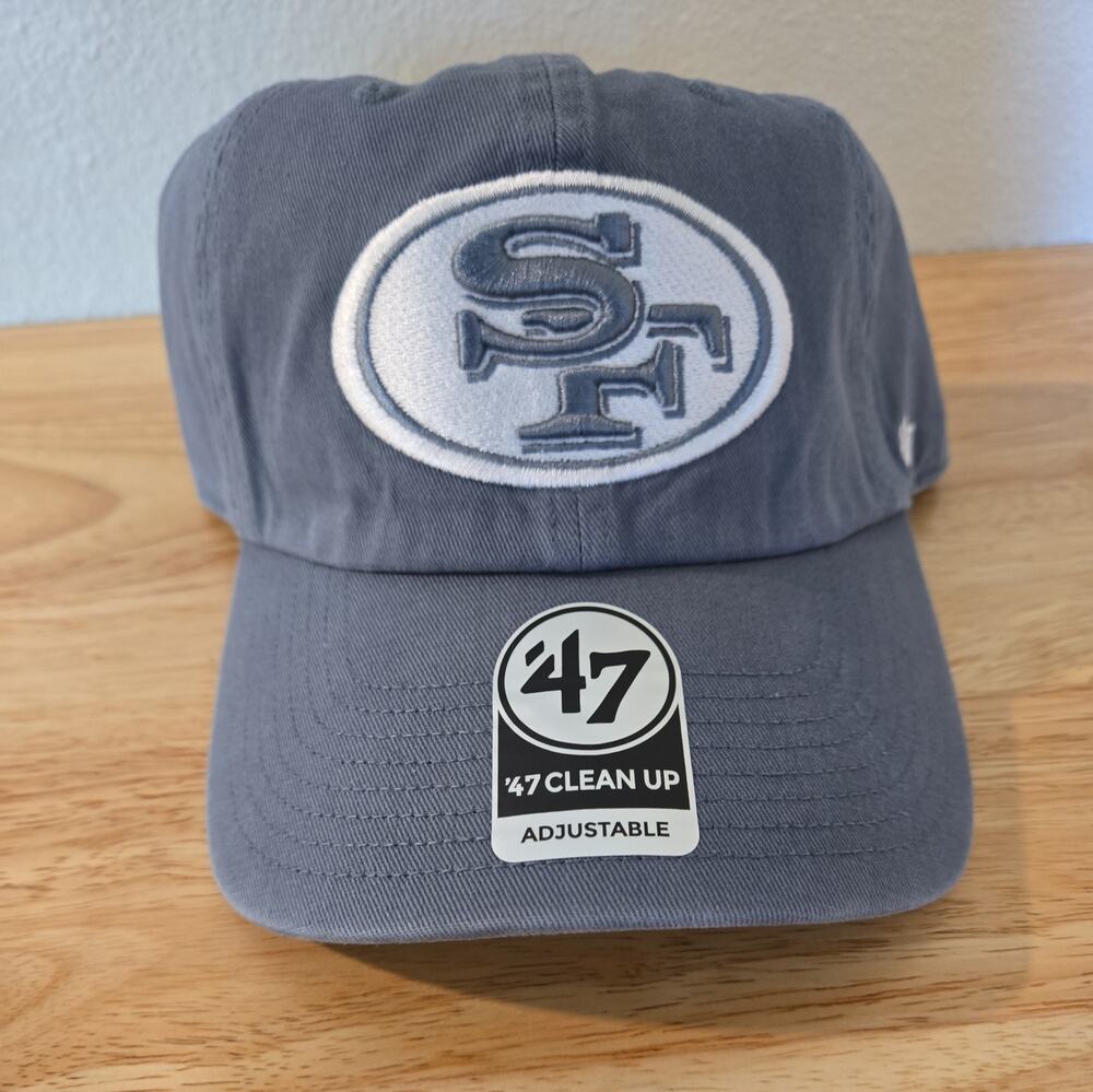 New San Francisco 49ers 47 Brand Clean Up Adjustable Gray